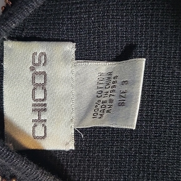 CHICO'S Beaded Abstract Brown and Black Cardigan Sweater 3XL - Picture 9 of 9